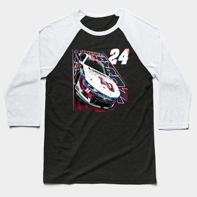 William Byron Red Racing Baseball T-Shirt by ganisfarhan